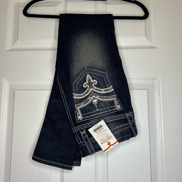 ✨ NWT Rock Revival Cuffed Skinny Jeans Size 25 W 29 L SO CUTE!! ✨ - Picture 2 of 16